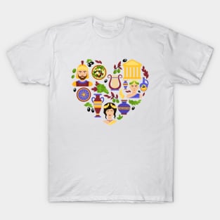 Greece Heart T-Shirt